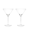Raye Stemmed Crystal Martini Glasses Set of 2