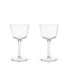 Raye Angled Crystal Nick & Nora Glasses Set of 2