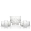 Admiral Crystal Punch Bowl and Tumbler Set