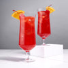 Raye Angled Crystal Hurricane Glasses Set of 2