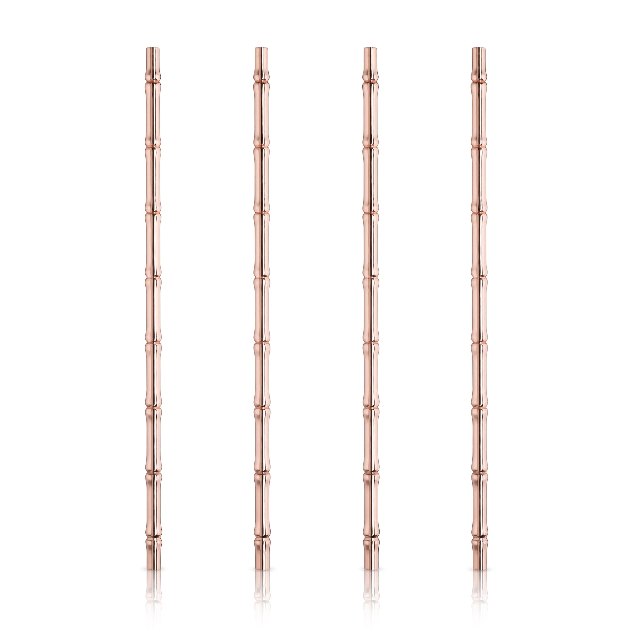 Pacific Bamboo Straws in Copper Set of 4